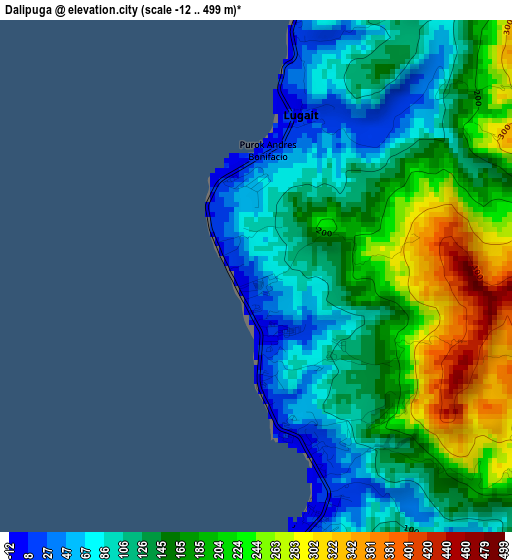 Dalipuga elevation map