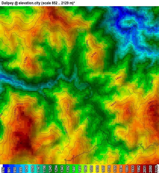 Dalipey elevation map