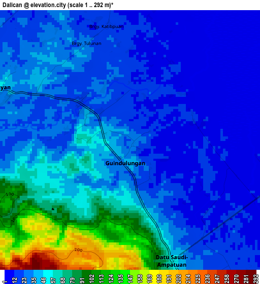 Dalican elevation map