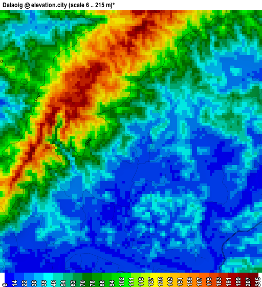 Dalaoig elevation map