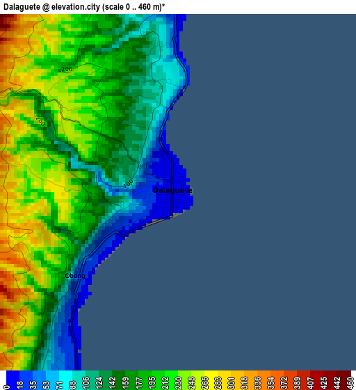 Dalaguete elevation map