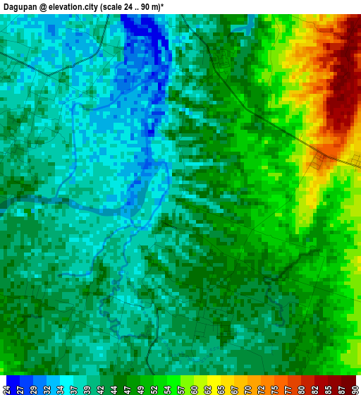 Dagupan elevation map