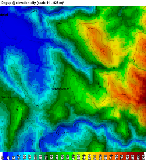 Dagup elevation map