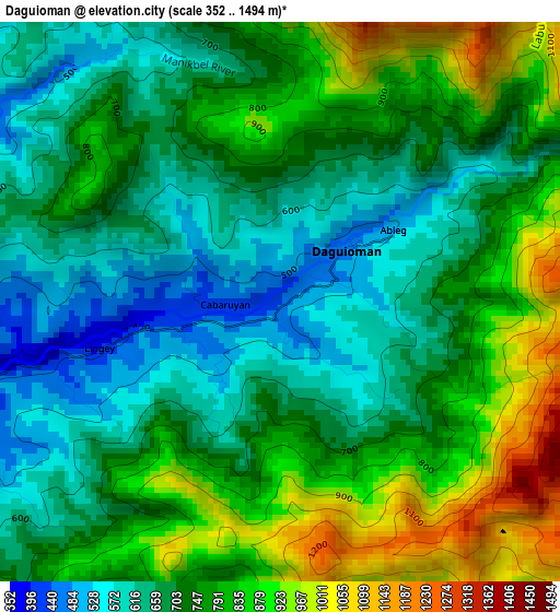 Daguioman elevation map