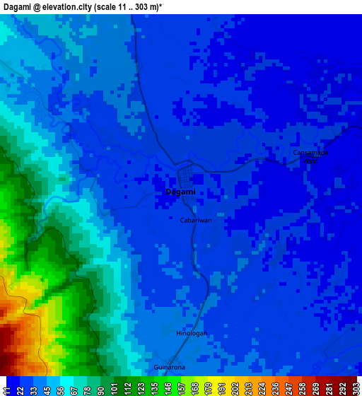 Dagami elevation map