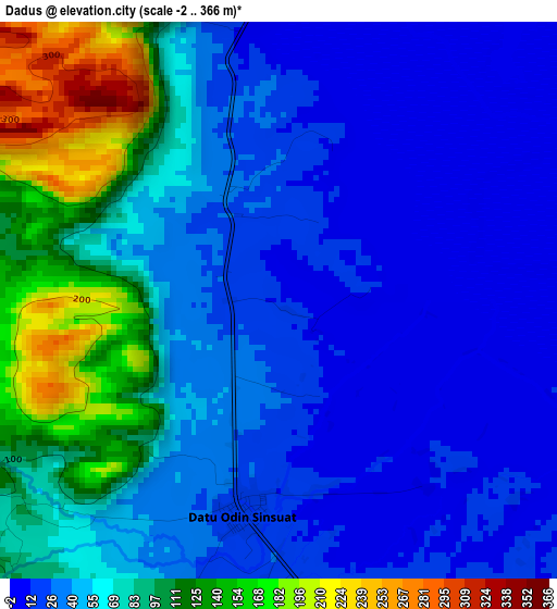 Dadus elevation map