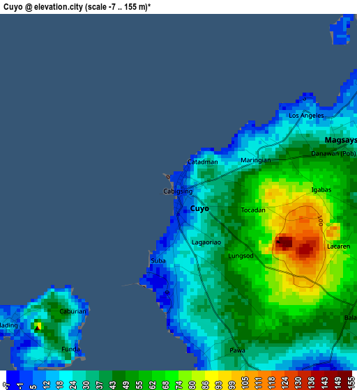 Cuyo elevation map
