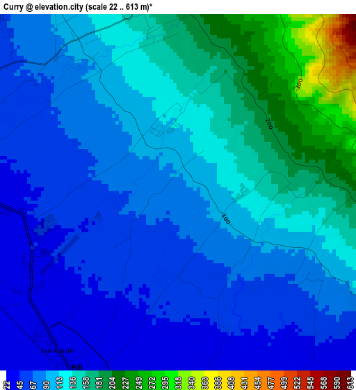 Curry elevation map