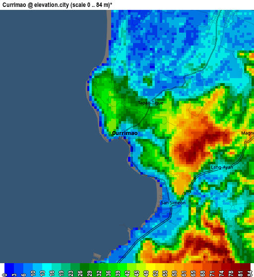 Currimao elevation map