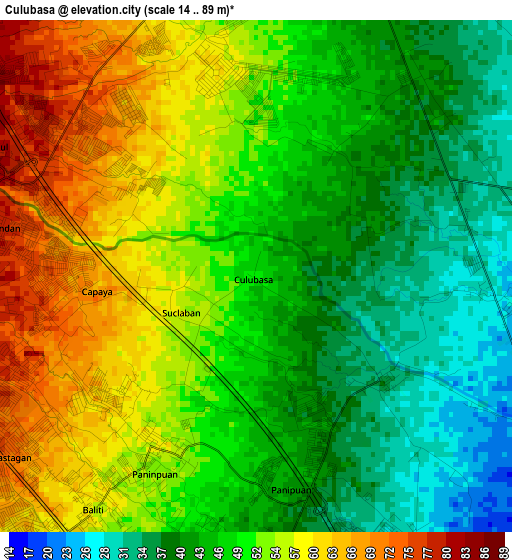 Culubasa elevation map