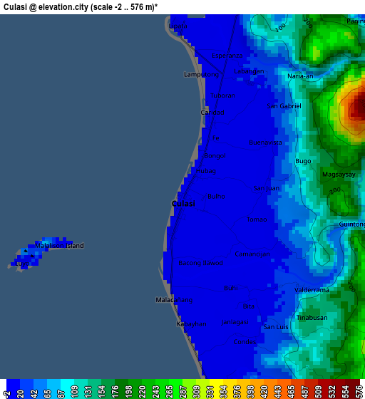 Culasi elevation map