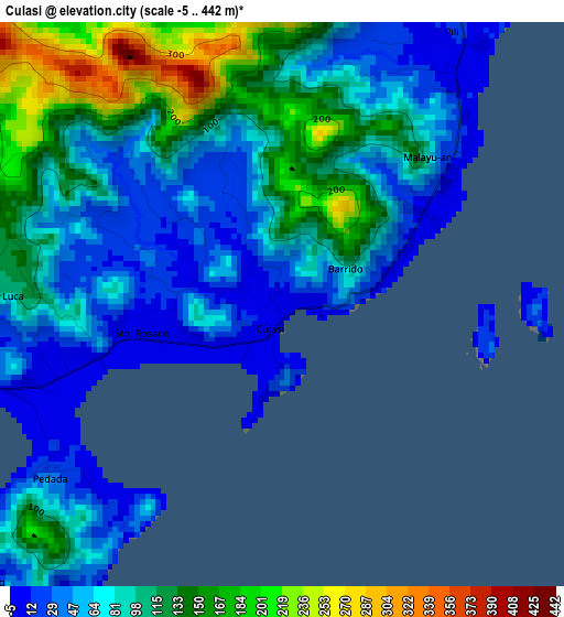 Culasi elevation map