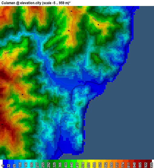 Culaman elevation map