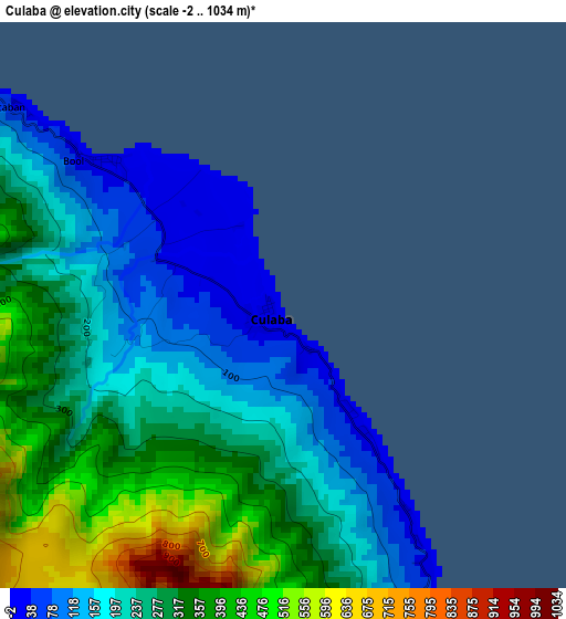 Culaba elevation map