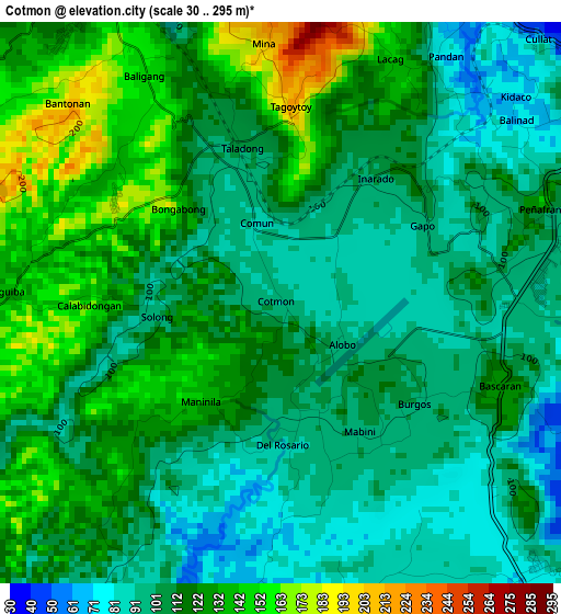 Cotmon elevation map