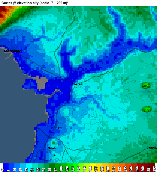 Cortes elevation map