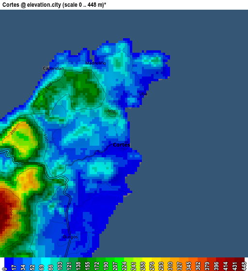 Cortes elevation map