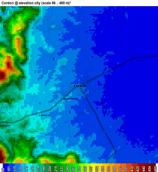 Cordon elevation map