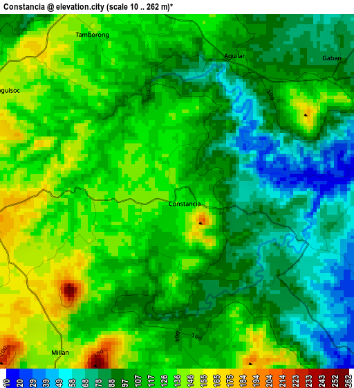 Constancia elevation map