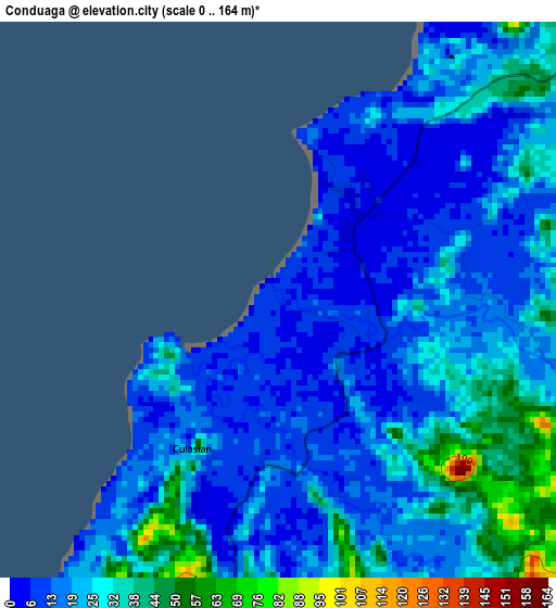Conduaga elevation map