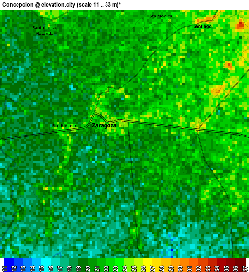 Concepcion elevation map