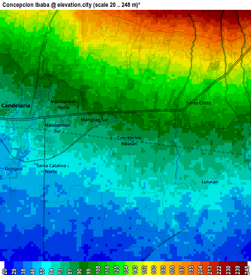 Concepcion Ibaba elevation map