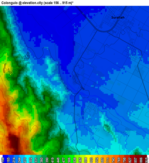 Colongulo elevation map