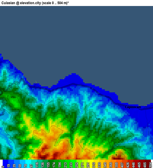 Culasian elevation map