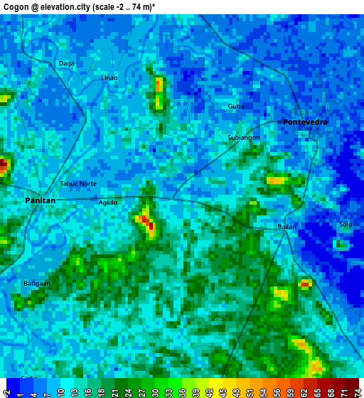 Cogon elevation map