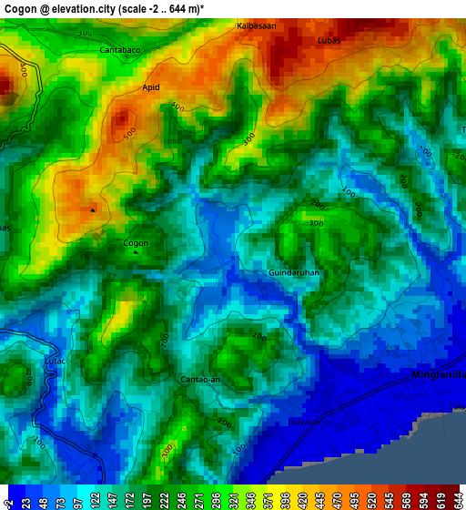 Cogon elevation map