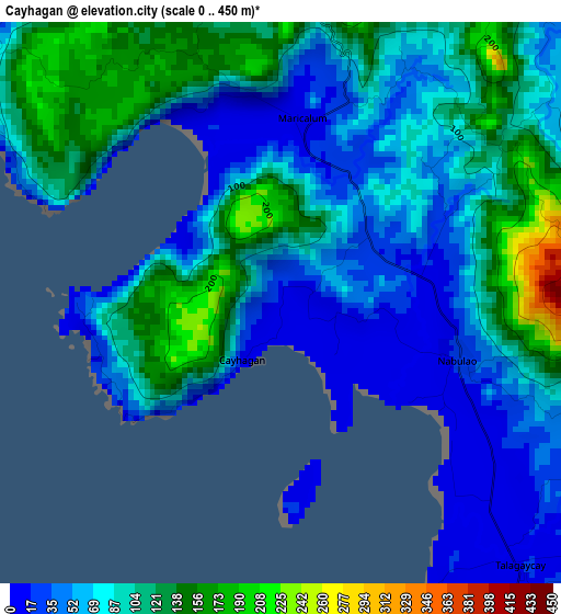 Cayhagan elevation map