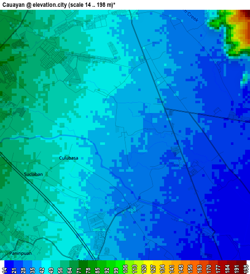 Cauayan elevation map