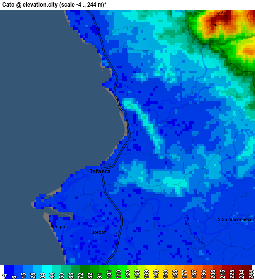 Cato elevation map