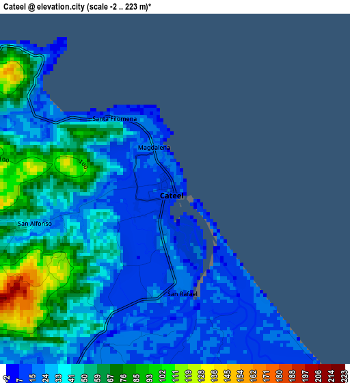 Cateel elevation map