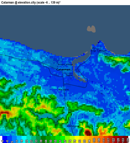 Catarman elevation map