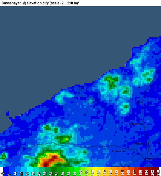 Cassanayan elevation map