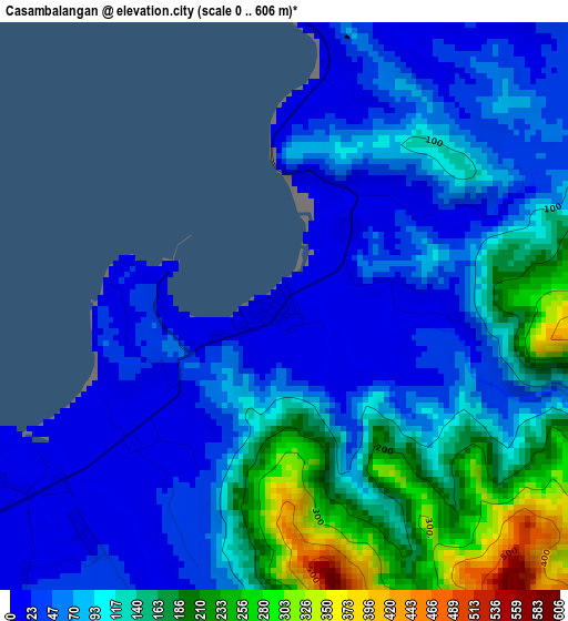 Casambalangan elevation map