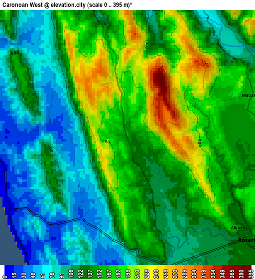 Caronoan West elevation map
