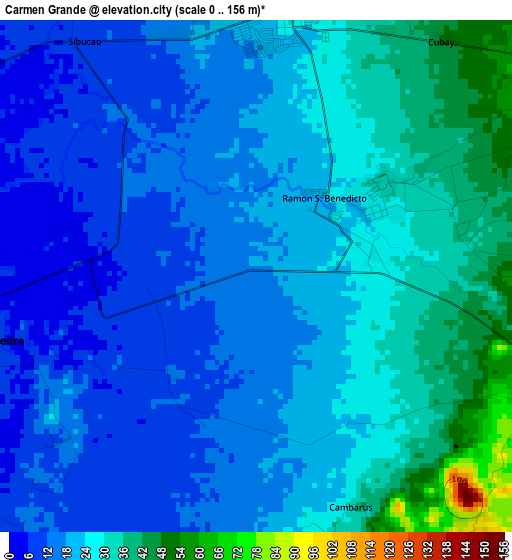 Carmen Grande elevation map