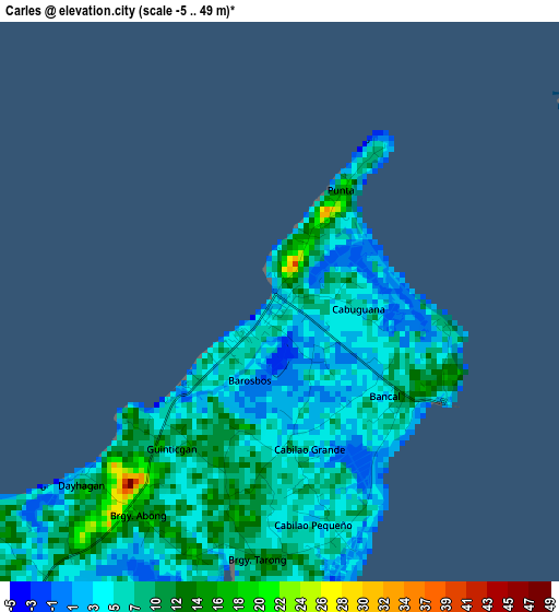 Carles elevation map