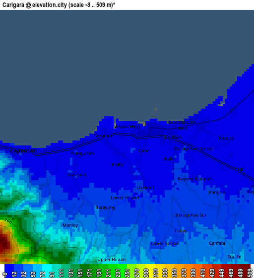 Carigara elevation map