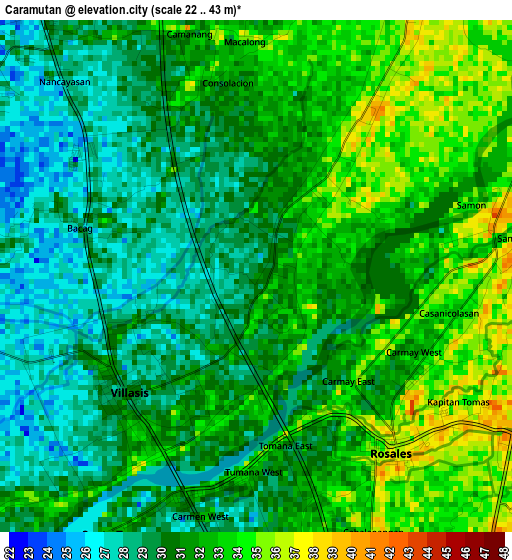 Caramutan elevation map