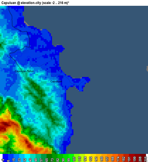 Capuluan elevation map