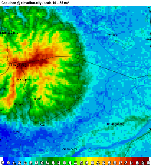 Capulaan elevation map