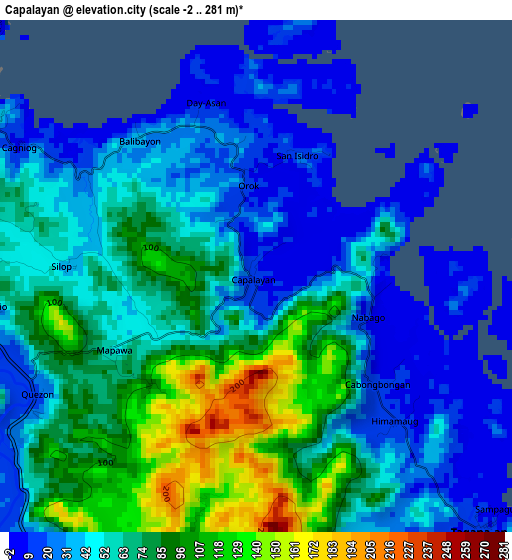 Capalayan elevation map