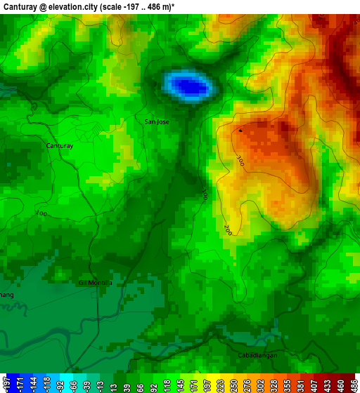 Canturay elevation map