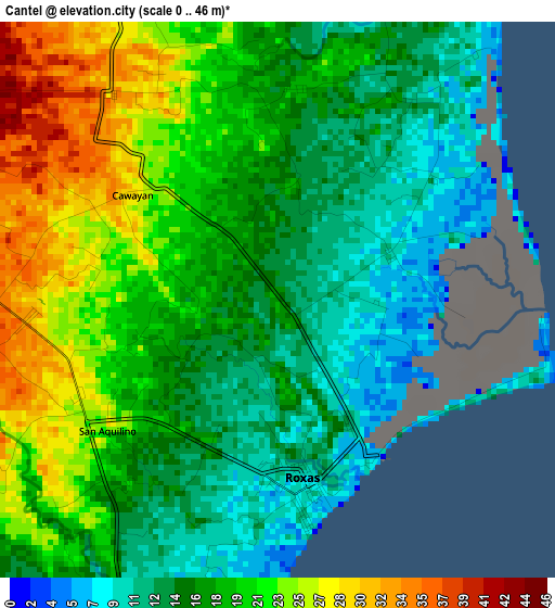 Cantel elevation map