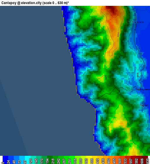 Cantapoy elevation map