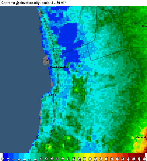 Canroma elevation map