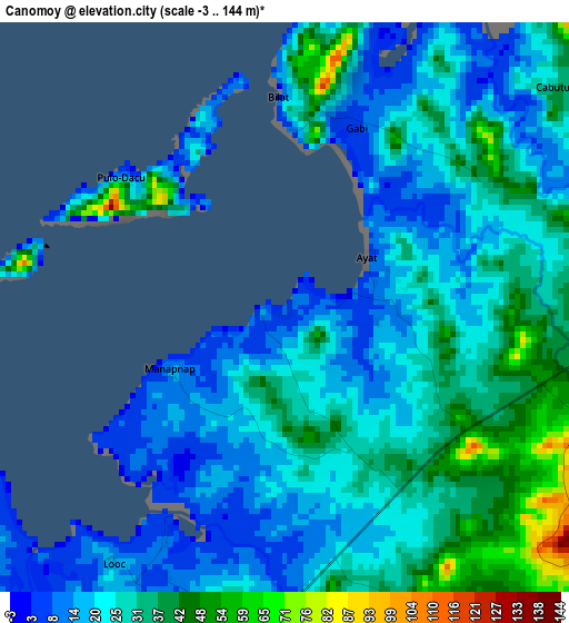 Canomoy elevation map